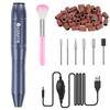 COSITTE Electric Nail Drill,USB Electric Nail Drill Machine for Acrylic Nails,Portable Electrical Nail File Polishing Tool Manicure Pedicure Efile Nail Supplies for Home and Salon Use, Gray view 1