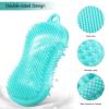Beavorty 2pcs Silicone Body Scrubber Brushes Hair Scalp Exfoliating Bath Brush for Men and Easy to Dry Gentle Skin for Daily Use view 2