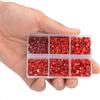 LPBeads 6000 Pieces Siam and Black Non Hotfix Rhinestones 6 Sizes Round Crystal Glass Flat Back Rhinestones with Tweezers and Picking Pen for Nail Art Crafts Clothes Bags DIY view 3