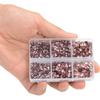 LPBeads 6000 Pieces Topaz and Lt Amethyst Non Hotfix Rhinestones 6 Sizes Round Crystal Glass Flat Back Rhinestones with Tweezers and Picking Pen for Nail Art Crafts Clothes Bags DIY view 4