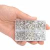 LPBeads 6000 Pieces Clear and Clear AB Non Hotfix Rhinestones 6 Sizes Round Crystal Glass Flat Back Rhinestones with Tweezers and Picking Pen for Nail Art Crafts Clothes Bags DIY view 4