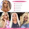 13x4 Blonde Straight Lace Front Wigs Transparent Lace Front Wig Human Hair with Baby Hair 613 Human Hair Wigs For White Women Brazilain Virgin Glueless Wigs Human Hair pre plucked Full And Thick view 2