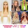 13x4 Blonde Straight Lace Front Wigs Transparent Lace Front Wig Human Hair with Baby Hair 613 Human Hair Wigs For White Women Brazilain Virgin Glueless Wigs Human Hair pre plucked Full And Thick view 4