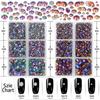 LPBeads 6000 Pieces Blue Volcano and Green Volcano Non Hotfix Rhinestones 6 Sizes Round Crystal Glass Flat Back Rhinestones with Tweezers and Picking Pen for Nail Art Crafts Clothes Bags DIY view 2