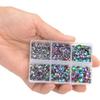 LPBeads 6000 Pieces Blue Volcano and Green Volcano Non Hotfix Rhinestones 6 Sizes Round Crystal Glass Flat Back Rhinestones with Tweezers and Picking Pen for Nail Art Crafts Clothes Bags DIY view 4