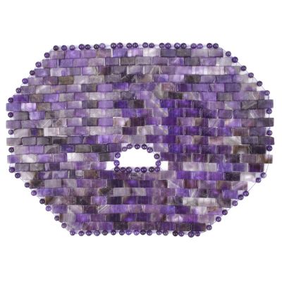 ideayard Jade Mask, Amethyst Crystal Face Cold Mask for Headache/Migraine Relief Mask, Weight Compress Mask Cover Eye for Puffy Eyes, Tension, Sinus & Stress Relie Relax Skin Care Spa