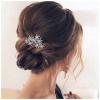 Yheakne Crystal Bridal Hair Comb Silver Rhinestone Hair Piece Crystal Wedding Headpieces Bride Side Comb Sparkle Cz Wedding Hair Accessories for Bride and and Bridesmaids view 1