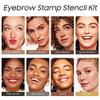 Eyebrow Stamp Stencil Kit - One-Step Eye Brow Stencil Kit with 24 Reusable Thin & Thick Eyebrow Stencils, Long-Lasting Waterproof & Smudge-Proof Brow Stamp Kit for Perfect Eye Makeup (Black Brown) view 4