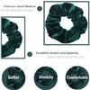 IVARYSS Dark Green Scrunchies, Premium Velvet Soft Hair Scrunchy Bulk, Solid Colors Thick Elastic Bands, Hair Accessories for Women and Girls, 12 Pack view 2
