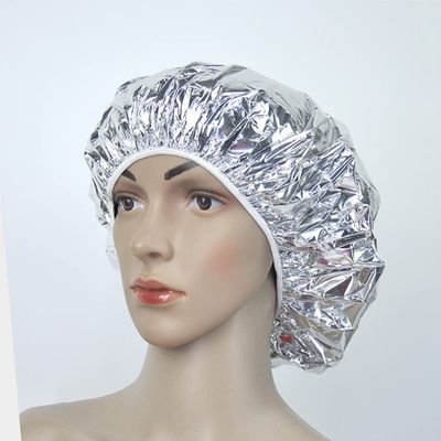 FRCOLOR 12pcs Aluminum Foil Hair Coloring Caps for Deep Conditioning Elastic Hair Dyeing Caps for Salon Spa Use Nourishing Masks