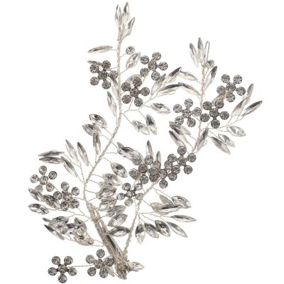minkissy Rhinestone Flower Hairpin Barrette for Weddings Elegant Hair Clip for Bridal Hair Accessories for Parties and Special Occasions