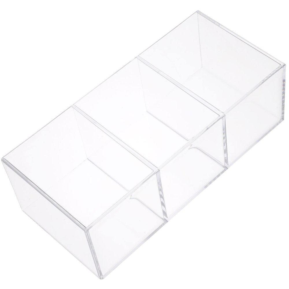 Alipis 1Pc 3 Acrylic Storage Tube make up organizers and desktop brush holder acrylic lipstick holder cotton swab holder makeup stand holder makeup drawers stationery rack office cosmetic