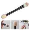 Double Head Sponge Applicator with Loose Brush Highlighter Mushroom Makeup Foundation Sponge Puff Dry Wet Dual Use with Long Handle for Creams Concealer view 4