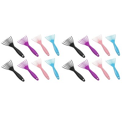 ULTECHNOVO 16pcs Hair Brush Cleaner Comb Claw Cleaner Detangle Brush Hair Remover Rake Random Color