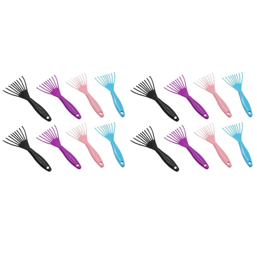 ULTECHNOVO 16pcs Hair Brush Cleaner Comb Claw Cleaner Detangle Brush Hair Remover Rake Random Color