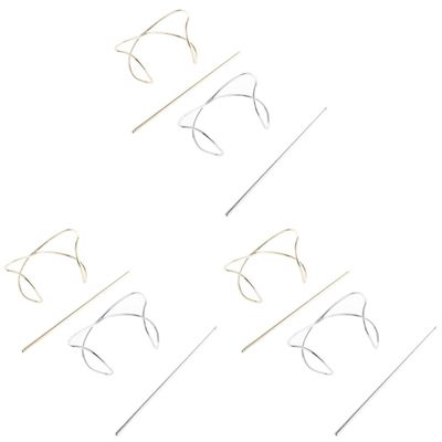KALLORY 6pcs Vintage Hair Cuff Bun Holder Curly Bun Hair Clip for Women Braids Accessories