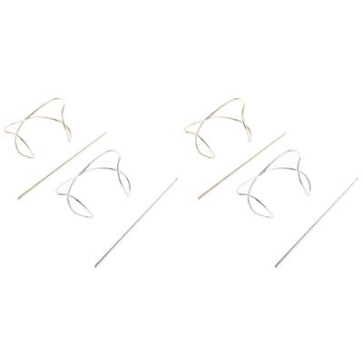 KALLORY 4pcs Hair Accessories for Women Hair Stick Cuff Bun Holder Minimalist Clip Elegant for Parties and Daily Wear