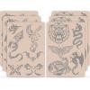 3 pcs Thicken Two sides Microblading Practice Silicon Skin Perfect for Permanent Makeup and Microblading Nano brows ombre borws practice (Animal Pattern) view 2