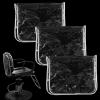 LEIFIDE 3 Pieces Chair Back Cover Plastic Clear Salon Chair Back Cover Fits Most Standard Armchair Prevent Stains Deform Wear for Barber Shop Office Movie Theater 21.5 x 16 x 4.5 Inch(Square,White) view 1