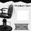 LEIFIDE 3 Pieces Chair Back Cover Plastic Clear Salon Chair Back Cover Fits Most Standard Armchair Prevent Stains Deform Wear for Barber Shop Office Movie Theater 21.5 x 16 x 4.5 Inch(Square,White) view 2