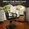 LEIFIDE 3 Pieces Chair Back Cover Plastic Clear Salon Chair Back Cover Fits Most Standard Armchair Prevent Stains Deform Wear for Barber Shop Office Movie Theater 21.5 x 16 x 4.5 Inch(Square,White) view 4