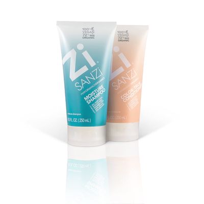 Zi Sanzi Performance Organics Combo: Vegan and Gluten-Free Shampoo and Conditioner Set - 100% Organic Ingredients for Deep Nourishment, Sulfate-Free, Suitable for All Hair Types, 2x 250ml