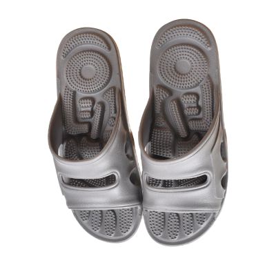 ZUASE Indoor Slippers for Men Acupressure Massage Slippers Relief Foot Plantar Fasciitis Shoes Sandals House Slippers for Women Open Toe Quick Drying Bathroom Shower Spa Slippers 42-43 Grey