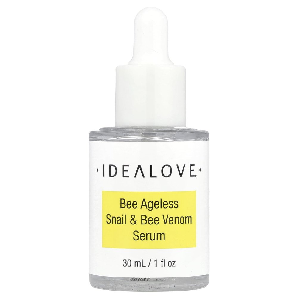 Bee Ageless Snail & Bee Venom Serum by Idealove - Radiance-Boosting Beauty Serum with Snail Mucin, Bee Venom, Collagen, & Hyaluronic Acid - Improves Moisture, Helps Reduce Wrinkles - 1 fl oz