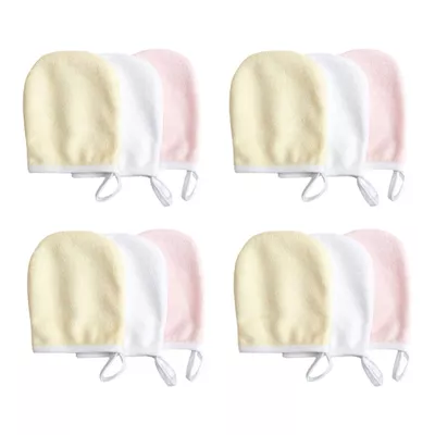minkissy 12pcs Microfiber Makeup Wipes Remover Pads Face Cleaning for Women Reusable Eye Makeup Remover Gentle Facial Wash Cloths Random Color