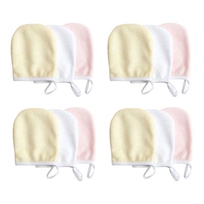FRCOLOR 12pcs Facial Makeup Removal Pads Women Soft Microfiber Cleansing Multipurpose Makeup Remover Wipes Gentle Wash Cloths Random Color