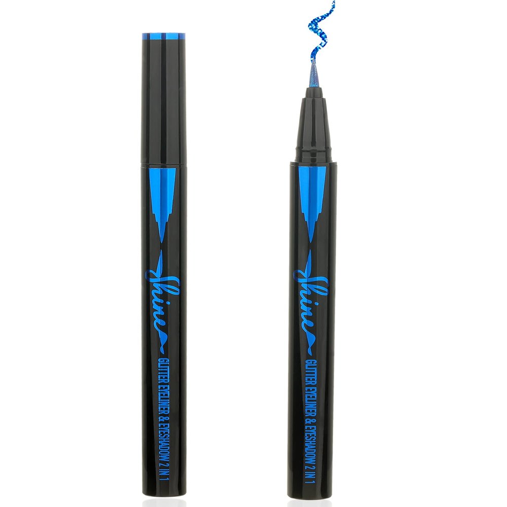 Lysdefeu Blue Glitter Eyeliner Pencil, 1Pcs, Waterproof, Smudge-proof, Long Lasting, High Pigmented, Eyeshadow, 6 Shades Available