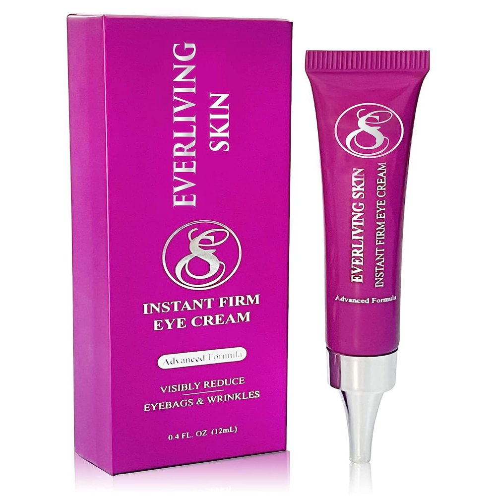 Everliving Skin Instant Firming & Tightening Eye Cream (12 ml)  Temporarily Reduces Under-Eye Bags, Puffiness, Wrinkles & Fine Lines for a Youthful Appearance with Results Lasting 8 Hours