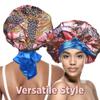 DONNA Large, Extra Large Adjustable Tie Satin Bonnet Sleep Cap 1pc Satin Headband Around Hairline & Nape Area Hair Accessories Night Cap Shower Caps, 1PC VICTORIAN PATTERN view 3