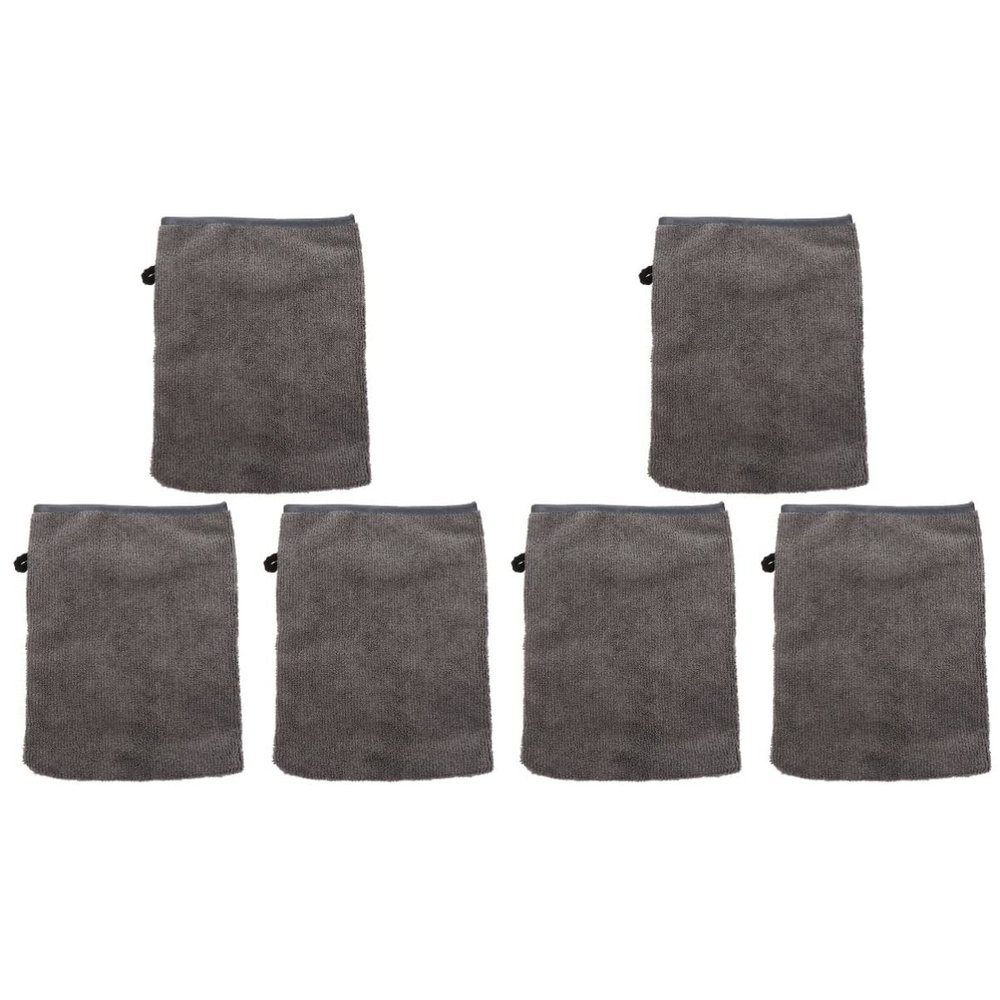minkissy 6pcs Lazy Makeup Gloves Soft Microfiber Face Cleaning Mitts for Easy Makeup Removal Washable and Reusable Facial Cleansing Accessories Grey