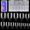 Clear Soft Gel ToeNail Tips, Melous 600PCS Full Cover Nail Tips Gel Nail Tips Clear False Fake Nails view 1