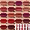 evpct 18 Pcs Capsule Pills Lipstick Mini Matte Lipstick Set for Women Long Lasting labiales mate 24 horas originales Deep Red 24 Hours Waterproof Stay on Lip liner Set Sampler view 2