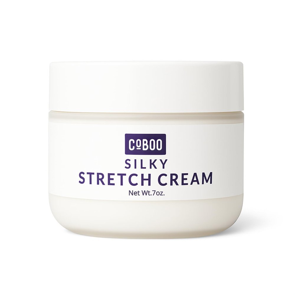 CoBoo Silky Stretch Cream | Maternity Stretch Mark Cream for Pregnancy | Paraben Free 7oz Formula to Reduce Stretch Marks & Improve Skin Elasticity | Refreshing Scent