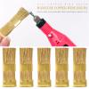 Nail Items for Girls Handle Nail Brush Hand Fingernail Brush Cleaner Scrubbing Kit Pedicure For Toes And Nails Men Women Christmas Gifts One Nail File (Gold, One Size) view 3