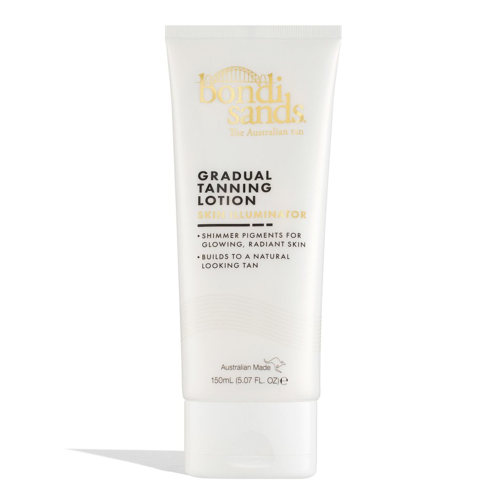 Bondi Sands Gradual Tanning Lotion Skin Illuminator, Shimmer Pigments Build to a Natural-Looking Tan for Glowing Skin, 150 mL, 5.07 Fl. Oz.