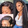 13 * 4 Inch Water Curly Wave Lace Front Wigs for Women Natural Curly Wave Hairline with Baby Hair Synthetic Loose Curly Lace Front Wigs Pre Pluced Wig Heat Resistant Fiber Glueless Deep Curly Wigs view 3