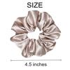12 Pcs Satin Silk Scrunchies, Soft Hair Ties, Fashion Bands, Bows, Ropes, Elastic Bracelets, Ponytail Holders, Hair Accessories for Women and Girls (4.5 Inch, Champagne) view 3