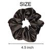 12 Pcs Satin Silk Scrunchies - Soft Hair Ties, Fashion Bands, Bows, Ropes, Elastic Bracelets, Ponytail Holders Hair Accessories for Women and Girls (4.5 Inch, Black) view 3