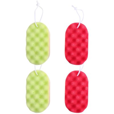 minkissy 4pcs Portable Body Scrubbers Comfortable Adult Shower Sponges Exfoliating Bath Loofah for Daily Use Lightweight and Wear-Resistant Relaxing Bath
