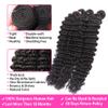 12A Brazilian Deep Wave Human Hair Bundles (30 28 26 24) 100% Unprocessed Virgin Remy Hair Deep Curly Human Hair Weave 4 Bundles Extensions for Black Women Natural Color view 3