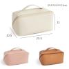2022New Large Capacity Travel Cosmetic Bag,Waterproof Portable Cosmetic Bag, Cosmetic Bag with Handle and Separator Multifunctional Storage Makeup Bags (Pink/Brown/Beige),Brown view 3