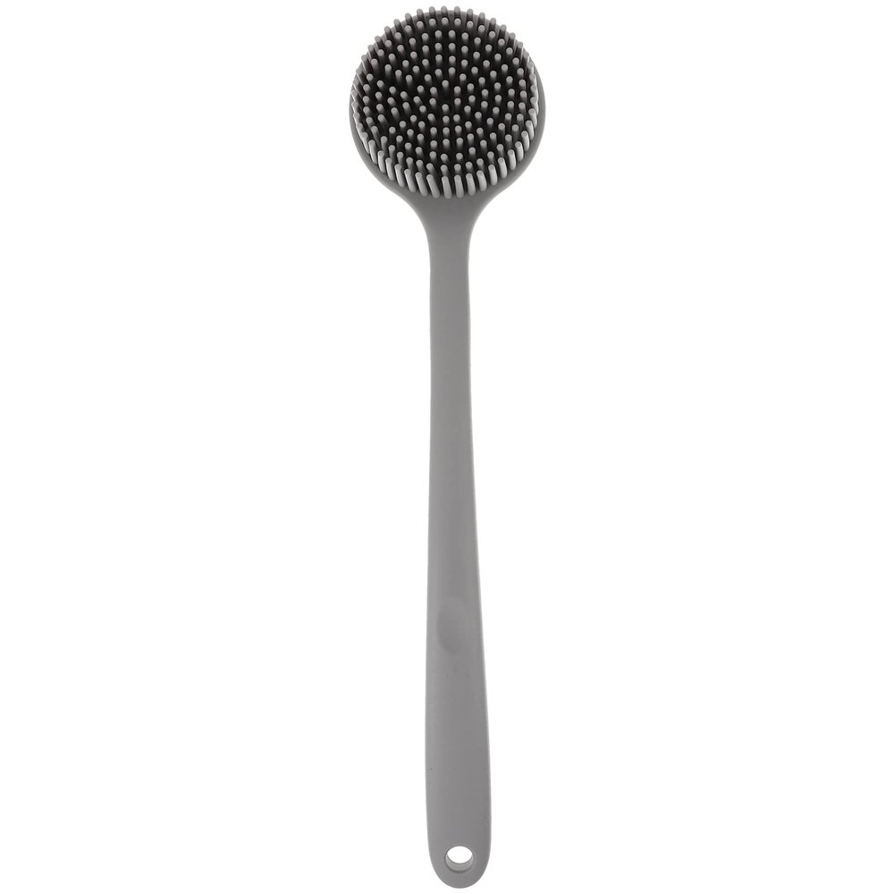 minkissy Silicone Back Brush Handle Lightweight Body Scrubber for Exfoliating and Cleansing Hard Reach Areas Shower for Family Travel and Spa Use