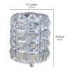 LUEXBOX 4 PCS Crystal Makeup Brush Holder, Bling Makeup Tools Organizer, Round Cosmetics Brush Storage Container for Table, Dresser, Bathroom, Bedroom Organization (Silver) view 2