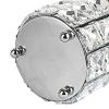 LUEXBOX 4 PCS Crystal Makeup Brush Holder, Bling Makeup Tools Organizer, Round Cosmetics Brush Storage Container for Table, Dresser, Bathroom, Bedroom Organization (Silver) view 3