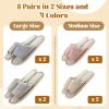 Mepase 8 Pairs Disposable House Slipper for Guests Open Toe Breathable Comfortable Spa Slippers for Indoor Home view 2