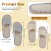 Mepase 8 Pairs Disposable House Slipper for Guests Open Toe Breathable Comfortable Spa Slippers for Indoor Home view 3